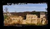 Ruine van kasteel in Larochette